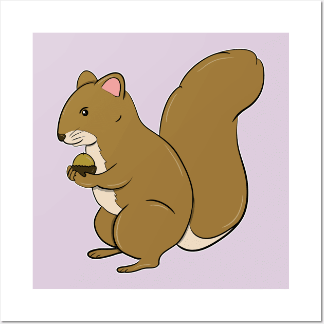 Crack a nut and feed a squirrel Wall Art by FamiLane